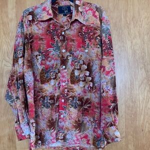 Presidential Shirt Multicolor Abstract Floral Shirt made in South Africa SzL Men